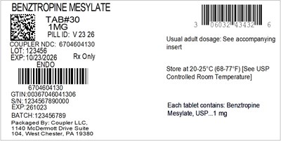 Label (0603 2434 32 Benztropine 1mg 67046 041 30)